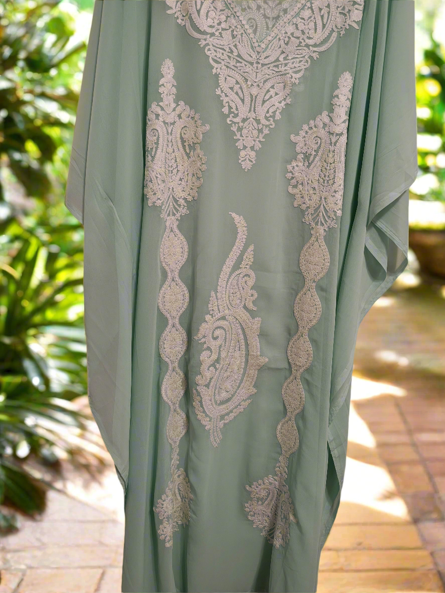 Traditional Handcrafted Kaftan - Kashmiri Embroidered
