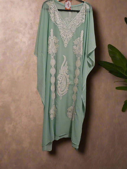 Traditional Handcrafted Kaftan - Kashmiri Embroidered